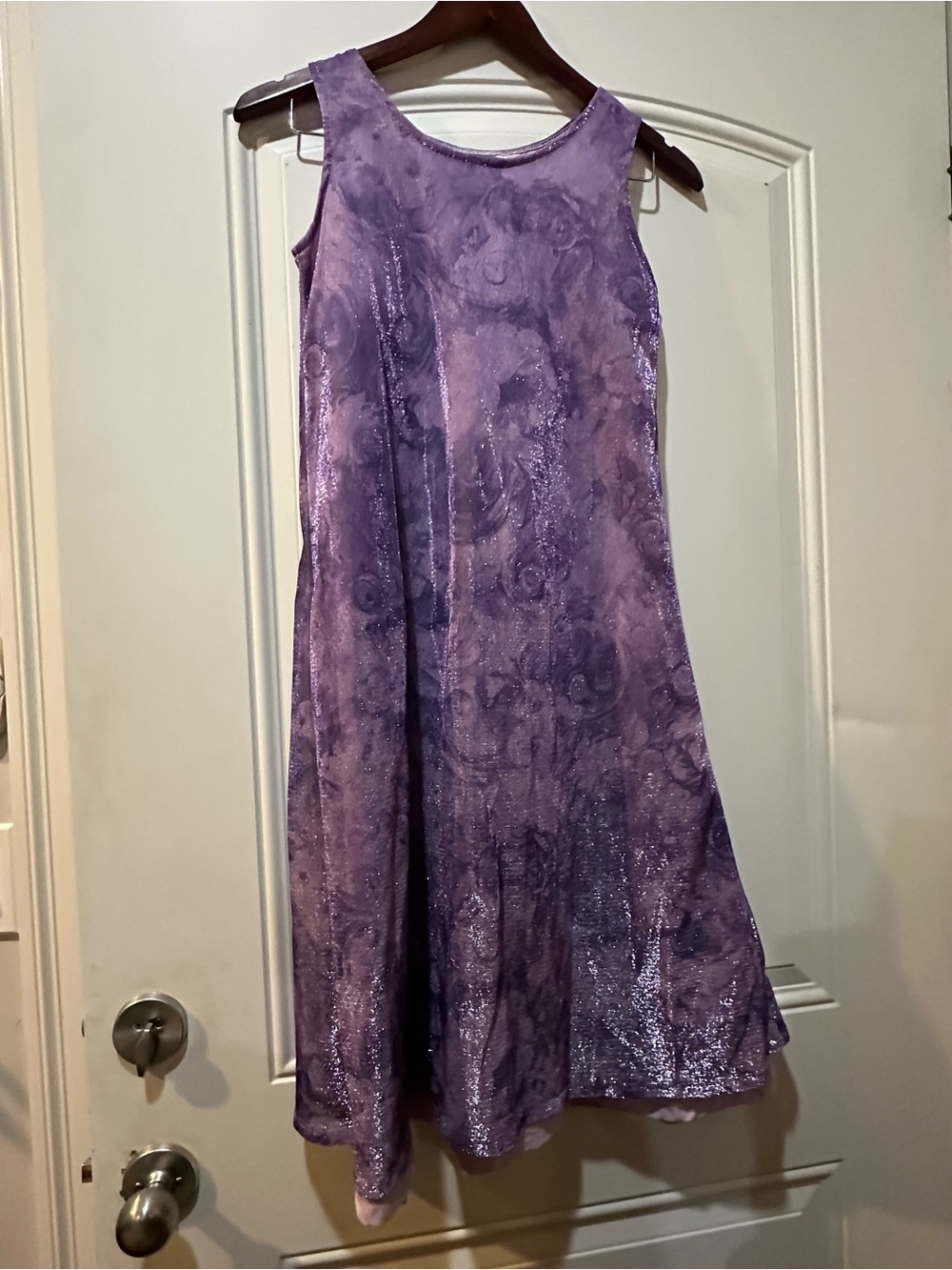 Purple Floral A-Line Midi Skirt - Women's